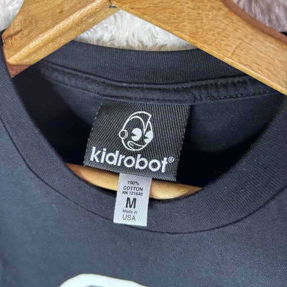 KidRobot Big Head Logo Black Made in USA Tee Shirt Size Medium - Picture 4 of 7